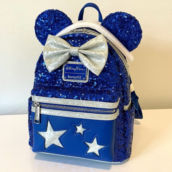 Loungefly Minnie Mouse Wishes Sequined Backpack! Disney Make A Wish! - Picture 4 of 10